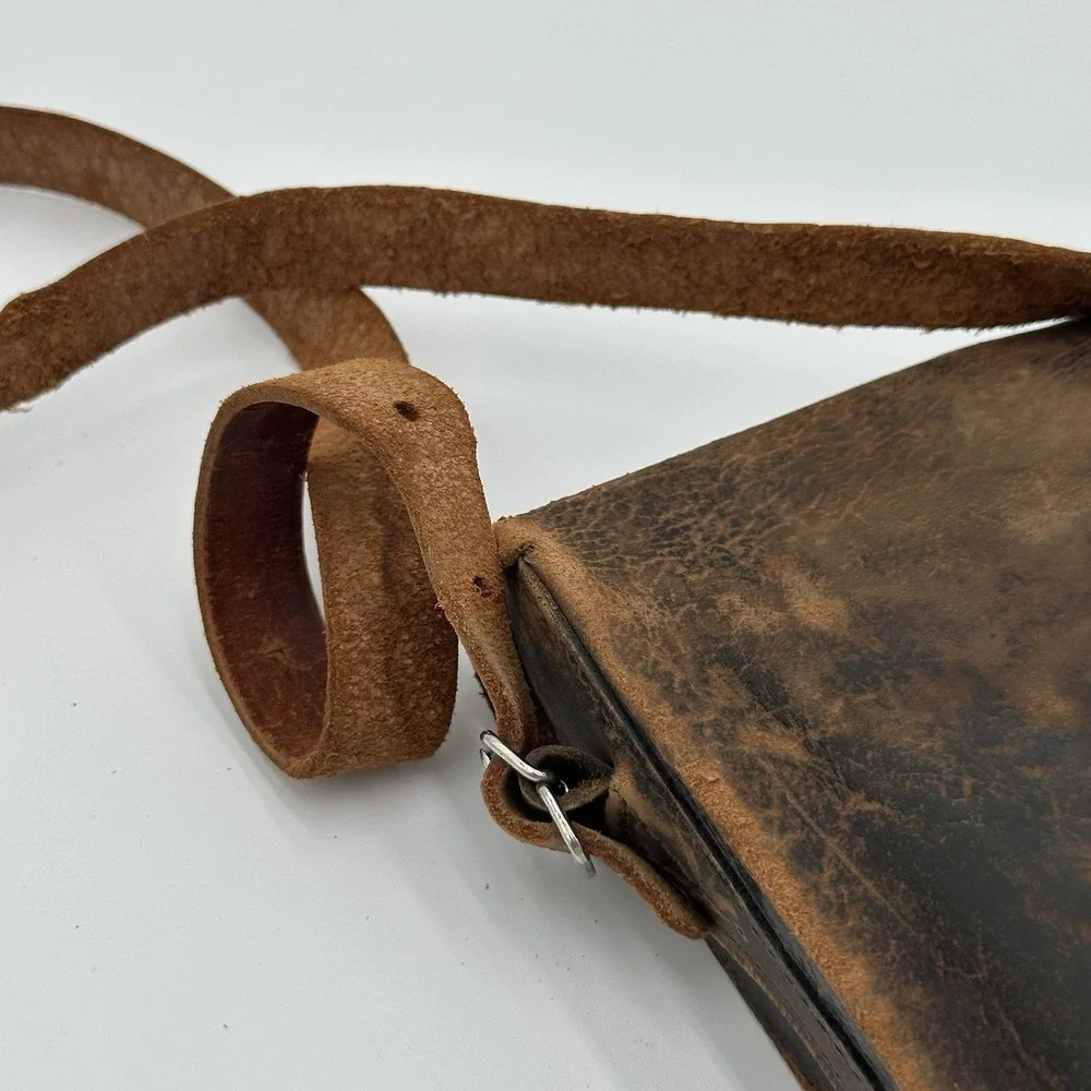 Kodak 3A Autographic Folding Pocket Camera Case - Leather Bag w/ Strap - Repair